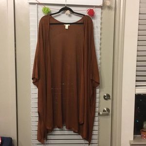 Rust Long Shawl Sweater 🌟offer away🌟